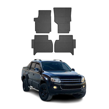 OMAC Gummi Fußmatten für VW Amarok 2009-2022 Automatten Gummi Schwarz 4tlg