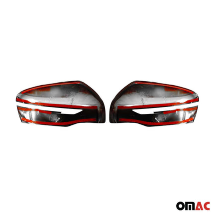 Spiegelkappen Spiegelabdeckung für Nissan Qashqai J11 2014-2021 Chrom ABS Dunkel