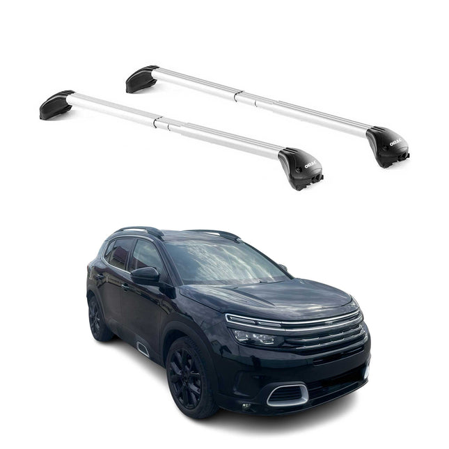 Dachträger für Citroen C5 Aircross 2018-2025 5 tür 100kg Alu Silber 2x ABE