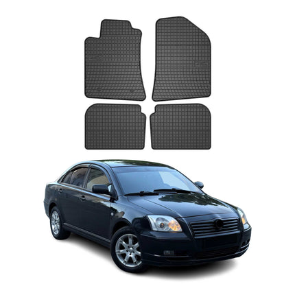 OMAC Gummi Fußmatten für Toyota Avensis 2003-2009 Automatten Gummi Schwarz 4tlg