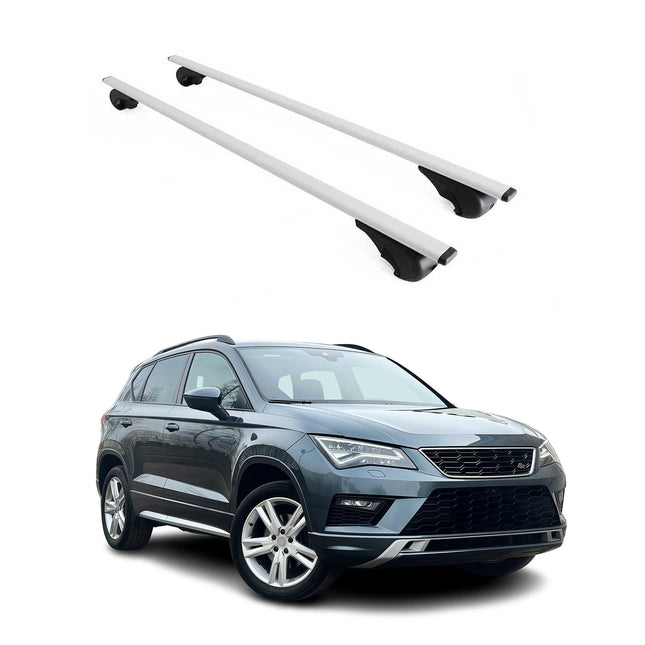 Dachträger Grundtäger für Seat Ateca 2016-2026 75kg Metall Silber 2 tlg