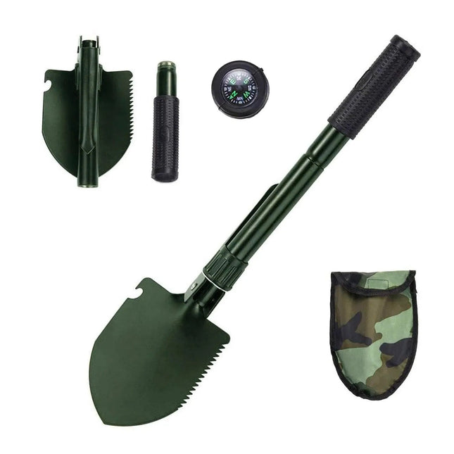 Multifunktions Klappspaten mit Kompass Tasche Spaten Garten Hacke Säge Outdoor