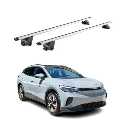 Dachträger Grundtäger für VW ID.4 2021-2026 100kg Aluminium Silber 2tlg ABE