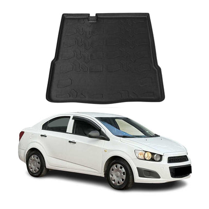 Kofferraumwanne Laderaumwanne für Chevrolet Aveo 2012-2024 Stufenheck Gummi TPE