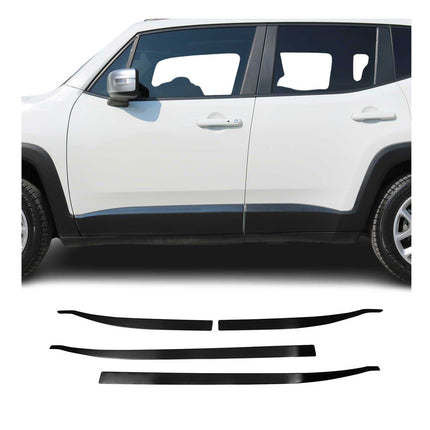 Seitentürleiste Türschutz Chrom für Jeep Renegade 2015-2024 Gebürstet Dunkel 4x