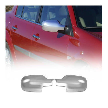 Spiegelkappen Spiegelabdeckung für Renault Fluence 2002-2008 Chrom ABS Silber