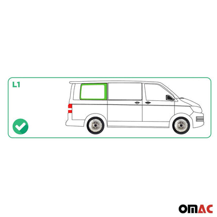 Seitenfenster Auto Seitenscheibe für VW T5 2003-2015 Rechts L1 Schwarz