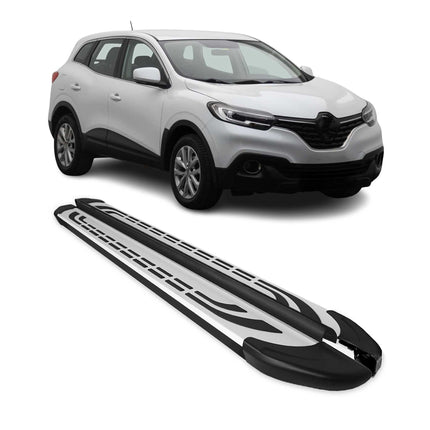 Trittbretter Schweller Seitenbretter für Renault Kadjar 2015-2022 Schwarz Alu