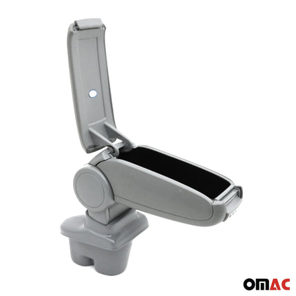 Mittelarmlehne Armlehne Mittelkonsole für Peugeot 207 2006-2015 PU-Leder Grau