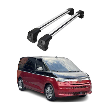 Dachträger Grundtäger für VW T7 Multivan 2021-2026 75kg Aluminium Grau 2tlg