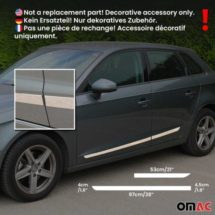 Türschutzleiste Seitentürleiste für Citroen C-Elysee 2012-2021 Chrom Stahl 4x