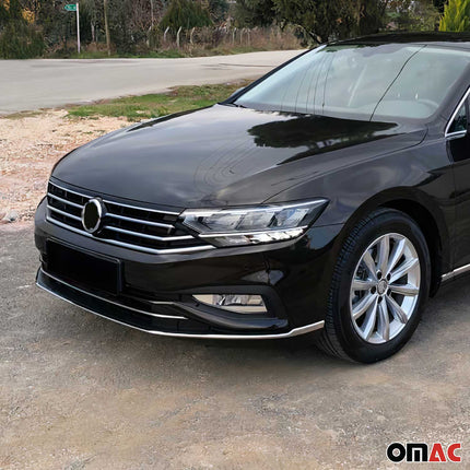 Grillleisten Stoßstangen für VW Passat B8 2019-2023 Edelstahl Chrom 3tlg