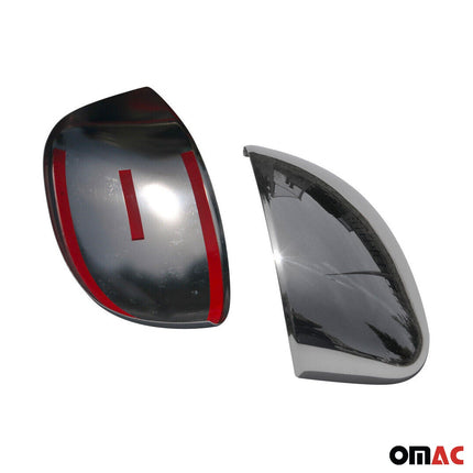 Spiegelkappen Spiegelabdeckung für Fiat Punto Evo 2008-2012 Edelstahl Chrom