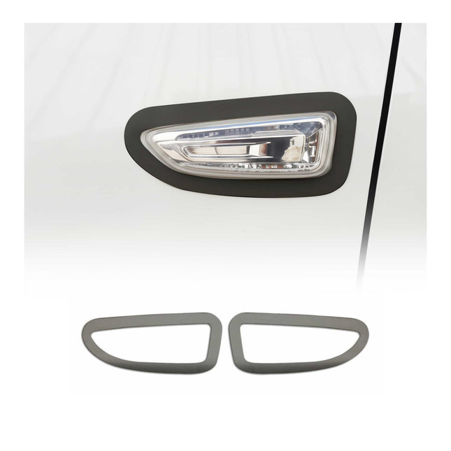 Blinkerrahmen Signalblende Seitenblinker für Opel Astra J 2010-2015 Chrom Dunkel