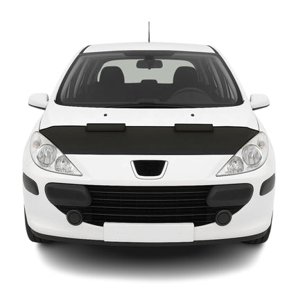 Haubenbra Steinschlagschutz Bonnet Bra für Peugeot 307 Schwarz Halb