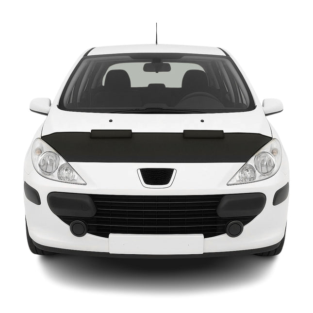 Haubenbra Steinschlagschutz Bonnet Bra für Peugeot 307 Schwarz Halb