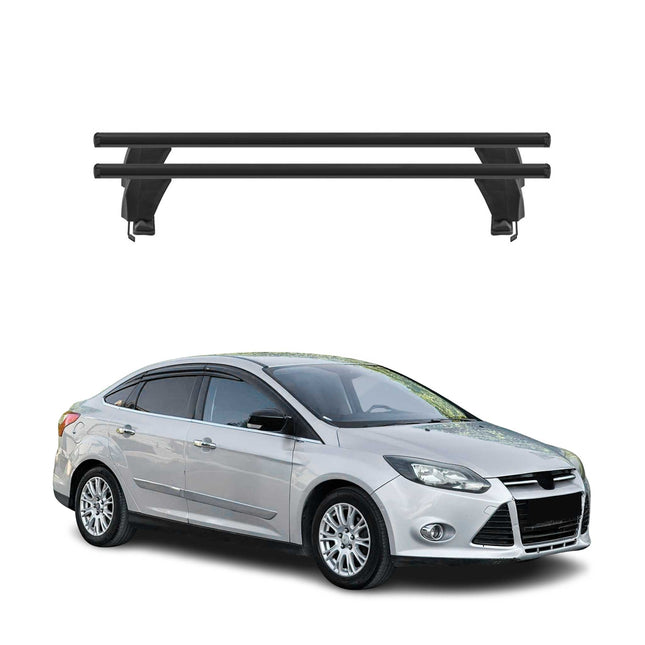 Menabo Dachträger Grundtäger für Ford Focus 2011-2018 50kg Alu Schwarz 2 tlg