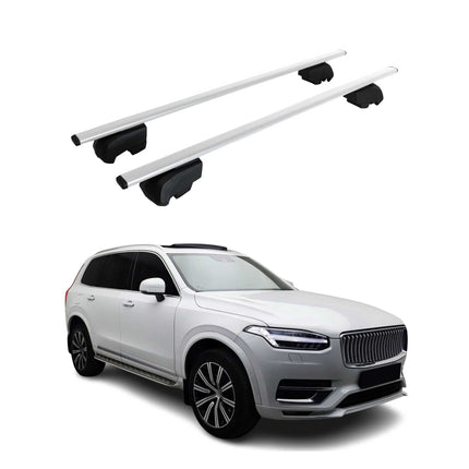 Dachträger Grundtäger für Volvo XC90 2019-2023 FL 75kg Metall Silber 2 tlg
