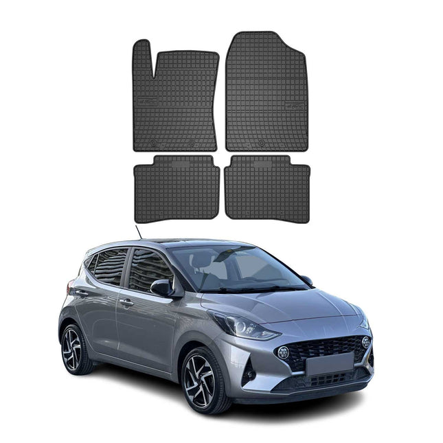 OMAC Gummi Fußmatten für Hyundai i10 2020-2026 Automatten Gummi Schwarz 4tlg