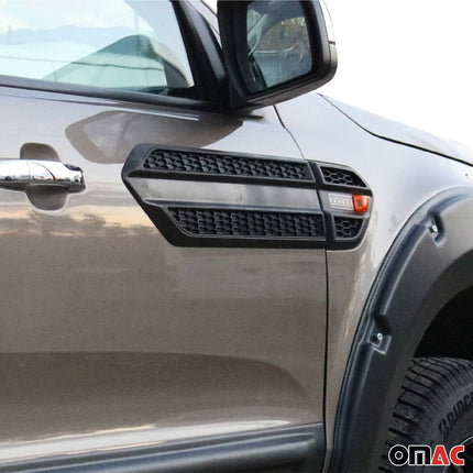 Seitentürleiste Türschutzleiste für Ford Ranger T6 XLT FL 2015-2022 ABS Schwarz