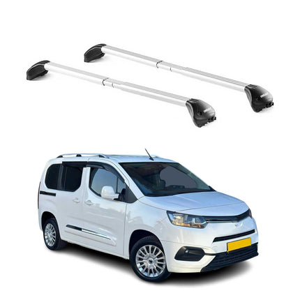 Dachträger für Toyota Proace City Verso 2019-2026 3-5 tür 100kg Alu ABE Silber