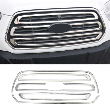 Kühlergrill Leisten Grillleisten für Ford Transit 2014-2024 Edelstahl Chrom 5x