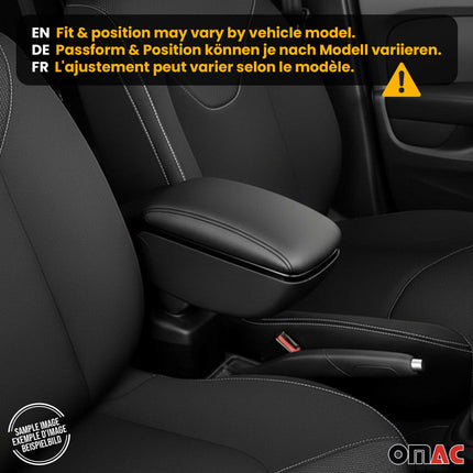 Armlehne Mittelarmlehne für Dacia Duster 2010-2017 PU-Leder ABS Schwarz