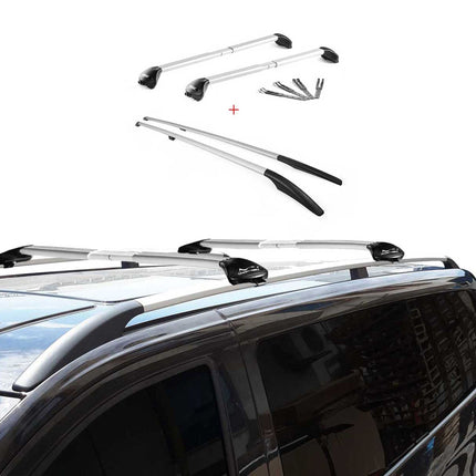 Dachreling + Dachträger Satz für Porsche Cayenne 9PA 2002-2010 Alu Grau