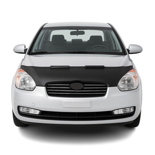 Haubenbra Steinschlagschutz für Hyundai Accent Era 2005-2011 Schwarz Halb