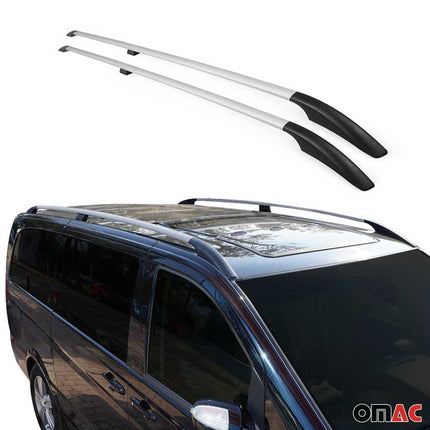 Dachreling Dachgepäckträger für VW Caddy 2015-2020 L1 Kurzer Alu Grau
