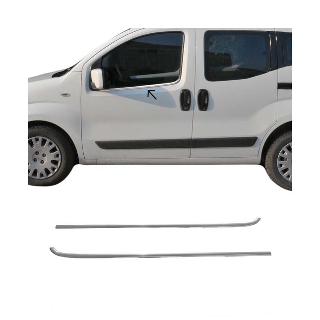 Fensterleisten Zierleisten für Fiat Fiorino 2007-2021 Edelstahl Chrom 2tlg