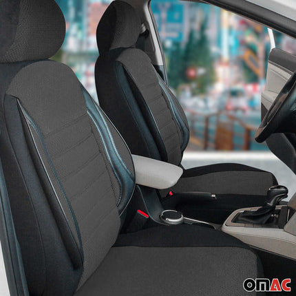 Schonbezüge Sitzbezüge für Peugeot Boxer 2006-2026 Grau Schwarz 2Sitz Vorne Satz