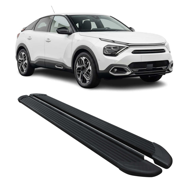Trittbretter Seitenschweller für Citroen C4 2021-2026 Aluminium Schwarz 2 tlg