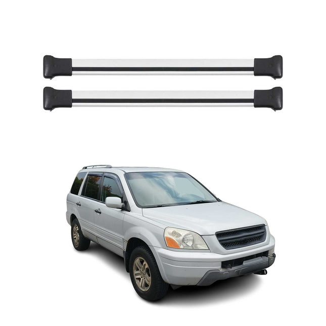 Dachträger Grundtäger für Honda Pilot 2003-2009 75kg Aluminium Silber 2 tlg