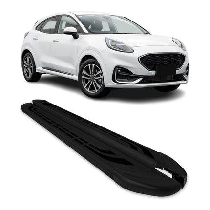 Trittbretter Seitenschweller Seitenbretter für Ford Puma 2019-2026 Alu Schwarz