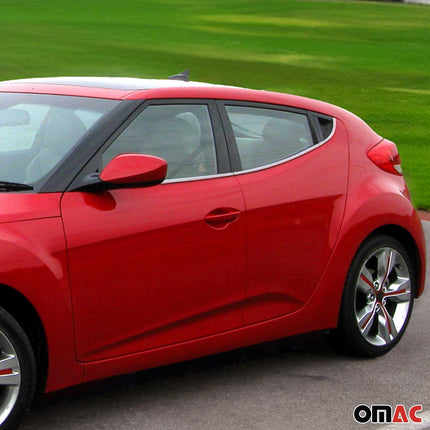 Fensterleisten Zierleisten für Hyundai Veloster 2011-2019 Edelstahl Chrom 4tlg