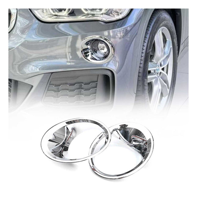 Nebelscheinwerfer Rahmen Umrandung für BMW X1 F48 2014-2020 Chrom ABS Silber 2x