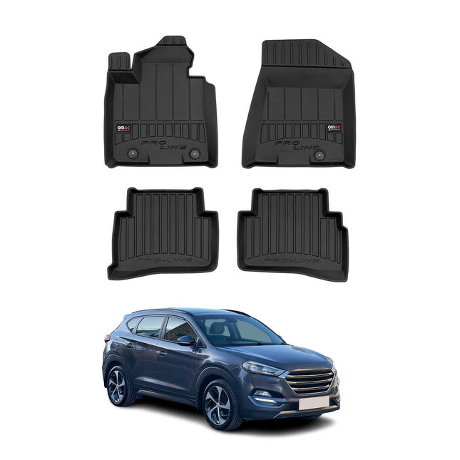 OMAC Gummi Fußmatten für Hyundai Tucson 2015-2020 mit Gurtstraffer Premium TPE