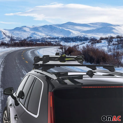 Menabo Skiträger Snowboard Träger Universal Abschließbar Schwarz 2x
