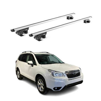 Dachträger Grundtäger für Subaru Forester IV 2013-2018 90kg Alu Silber ABE 2x