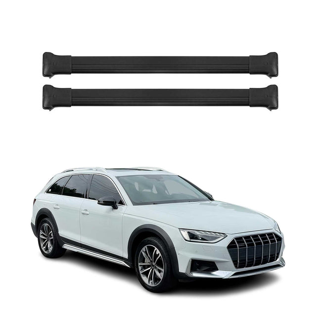Dachträger Grundtäger für Audi A4 Allroad 2016-2025 75kg Aluminium Schwarz 2 tlg