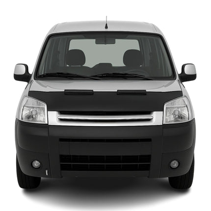 Haubenbra Steinschlagschutz für Peugeot Partner 2004-2008 Schwarz Halb