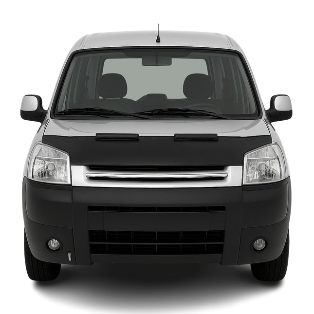 Haubenbra Steinschlagschutz für Peugeot Partner 2004-2008 Schwarz Halb