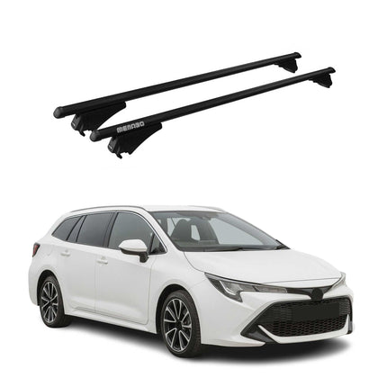 Menabo Grundträger Dachträger für Toyota Auris E210 2018-2026 ABE Alu Schwarz 2x