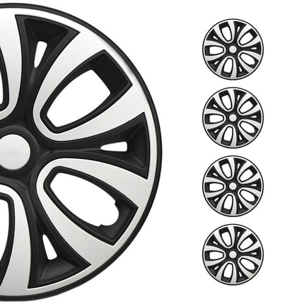 4x Radkappen Radzierblenden Radblenden 15" Zoll Stahlfelgen weiß Matt Schwarz