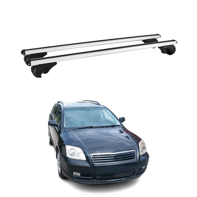 Dachträger Grundtäger für Toyota Avensis mk1 Verso 2001-2003 FL 75kg Alu Grau 2x