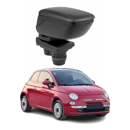 Mittelarmlehne Armlehne für Fiat 500 500C 2007-15 Pre-FL mit adapter ABS Schwarz
