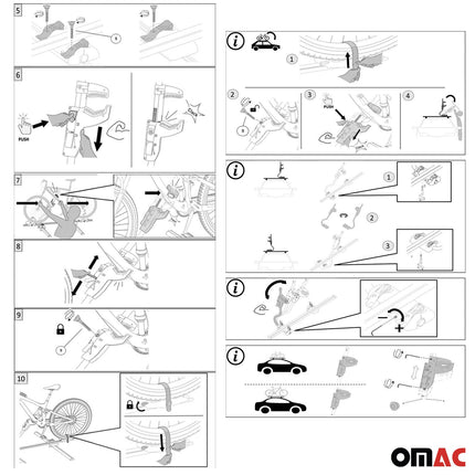 Dachträger + Fahrradträger Satz für Dacia Dokker 2012-2024 Aluminium Silber 3tlg