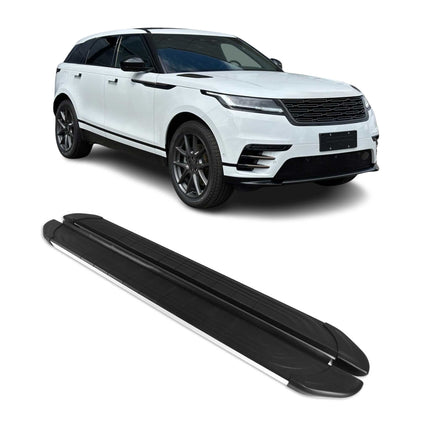 Seitenschweller Trittbretter für Range Rover Velar 2017-2026 Silber 2 tlg