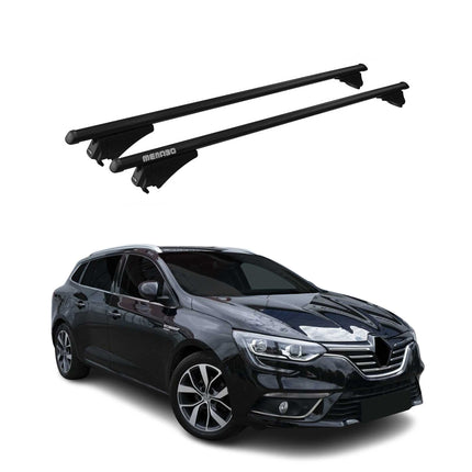 Menabo Dachträger für Renault Megane IV Grandtour 2016-22 ABE Aluminium Schwarz